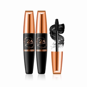 Emboadlie Mascara, Emboadlie Waterproof Silk Fibre Thick Lengthening Mascara, Shedoes Mascara Waterproof, Lasting Waterproof Big Lash Mascara, Volumizing & Lengthening Formula, No.8829-10ml (2Pcs)