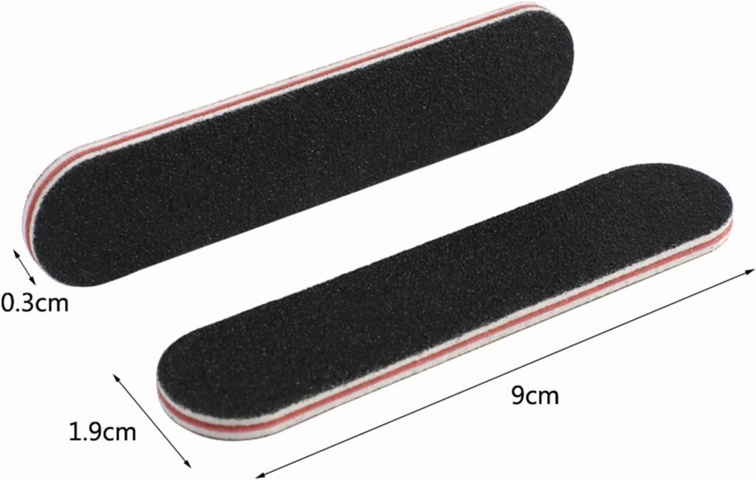 Emery Boards Nail Care kit with Nail File Buffer, 100pcs 90mm Mini Nail Files Buffer Grey Black File 100/182(Lime)
