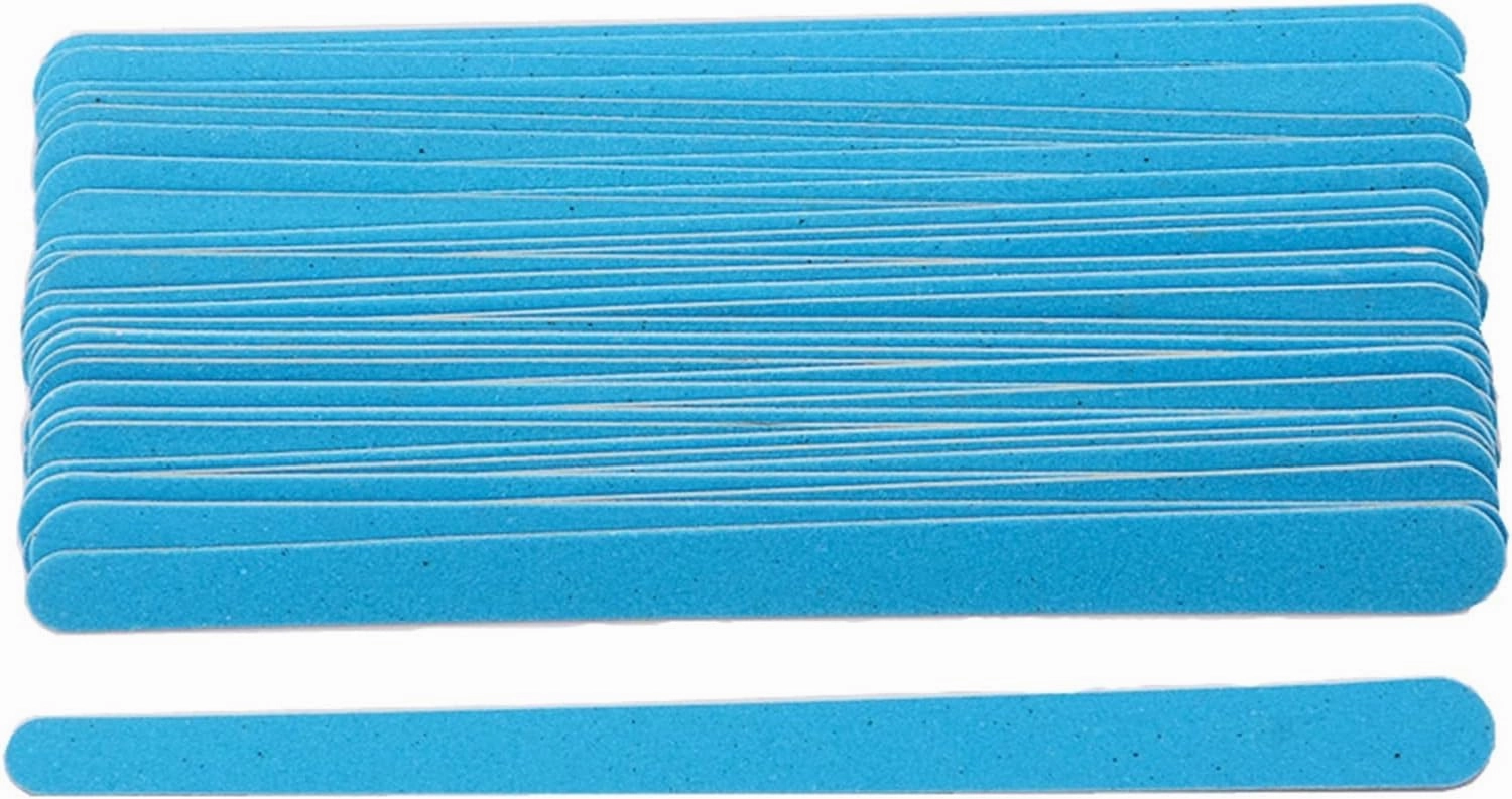 Emery Boards Nail Care kit with Nail File Buffer, 100pcs/lot Double-Sided Straight Nail File Professional Nail Art Sanding(Lime)