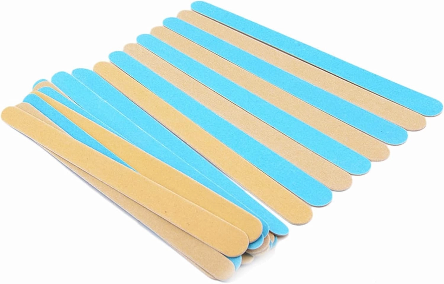 Emery Boards Nail Care kit with Nail File Buffer, 100pcs/lot Double-Sided Straight Nail File Professional Nail Art Sanding(Lime)
