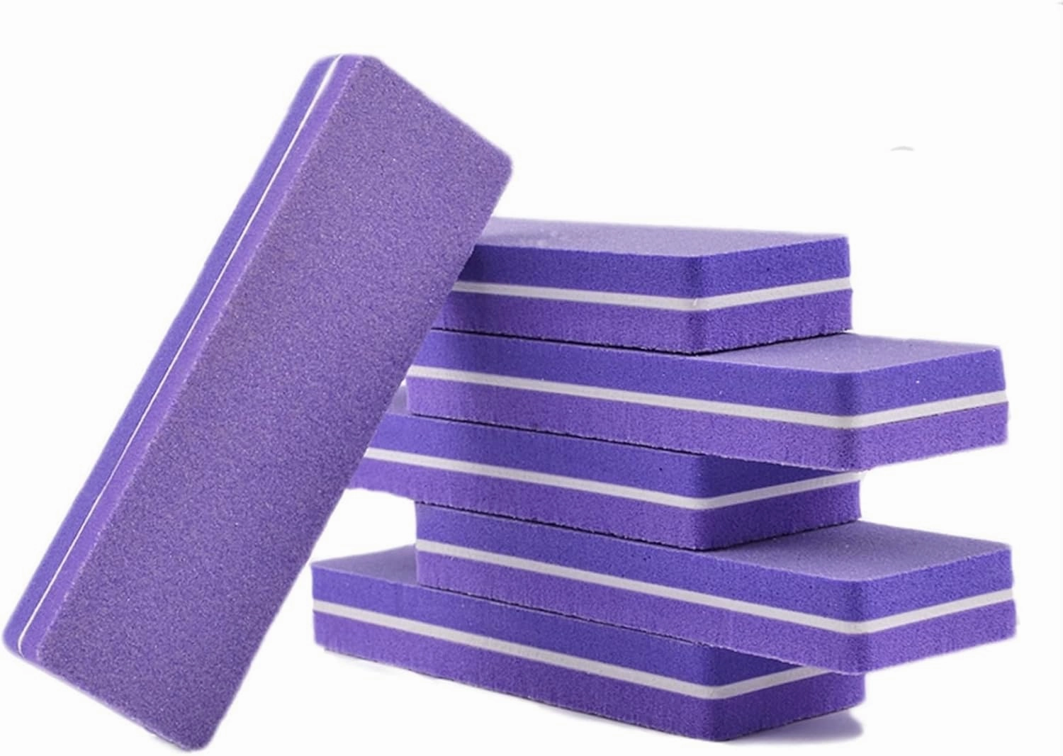 Emery Boards Nail Care kit with Nail File Buffer, 100pcs/lot Purple Nail File 100/180 Professional Sanding Buffer Block