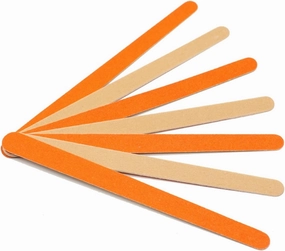 Emery Boards Nail Care kit with Nail File Buffer, 100Pcs Wood Nail Files Disposable Wooden Nail File 180/240(Blue)