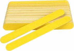 Emery Boards Nail Care kit with Nail File Buffer, 100pcs Yellow Straight Nail File Wooden Sanding Nail Buffer Blocks