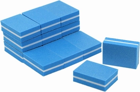 Emery Boards Nail Care kit with Nail File Buffer, 200Pcs/Lot Nail File Blue Mini Sponge Nail Art Sanding Buffer Block