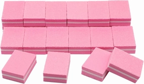 Emery Boards Nail Care kit with Nail File Buffer, 200pcs/lot Pink Nail Buffer Sponge Mini Nail File 100/180