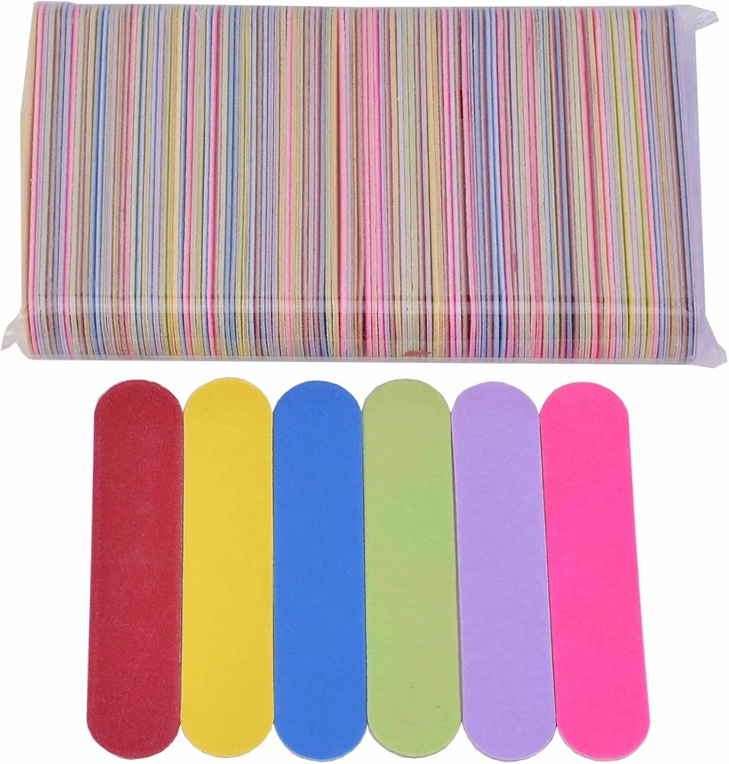 Emery Boards Nail Care kit with Nail File Buffer, 200Pcs/Lot Professional Mini Wood Nail File 247 Grit Sanding Nail Art Double Side(Blue)