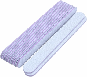 Emery Boards Nail Care kit with Nail File Buffer, 20 Nail Files Double Sided 180/100 Grit Grey Straight Emery Board(Black)
