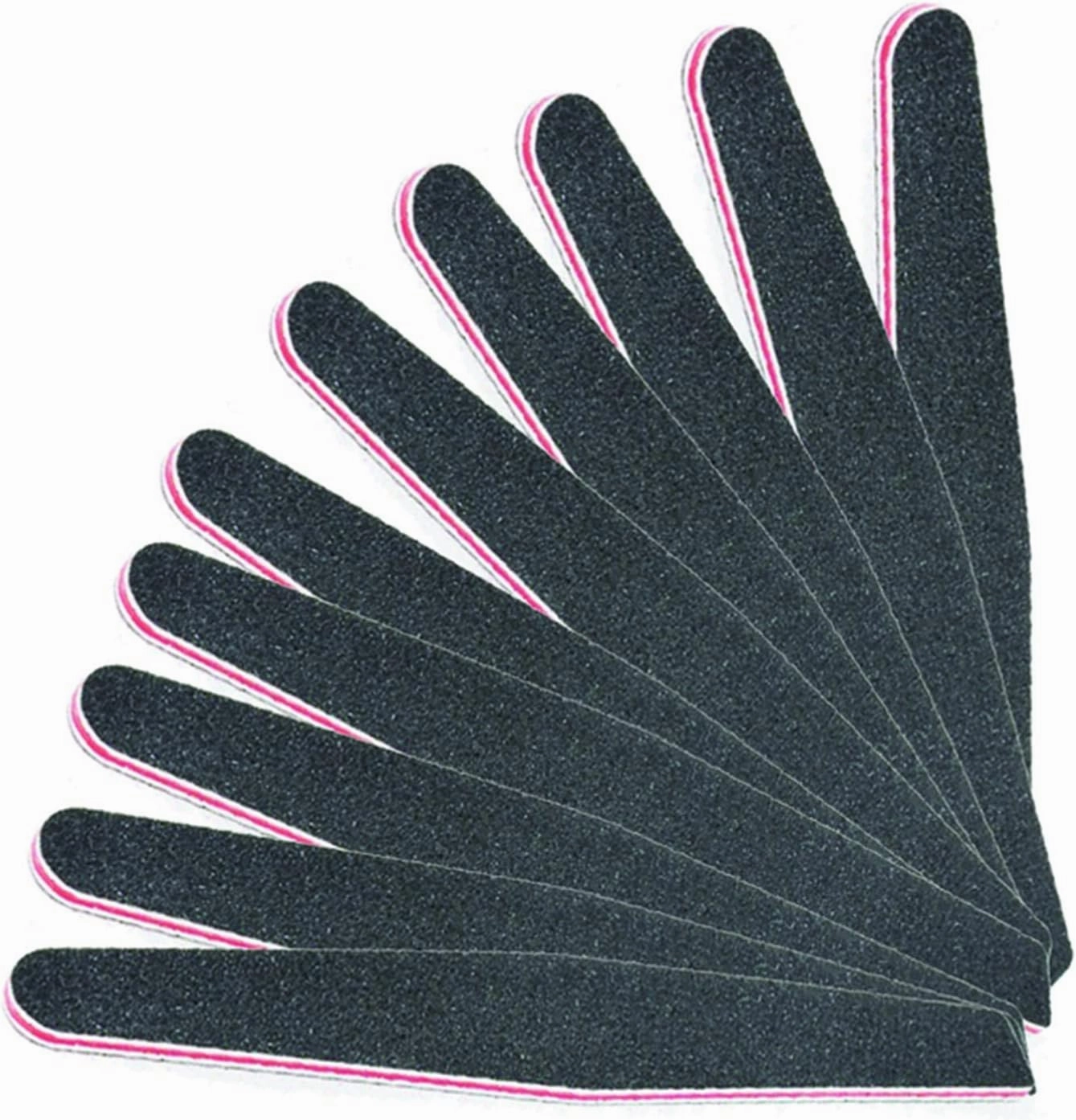 Emery Boards Nail Care kit with Nail File Buffer, 20pcs/lot Black Nail File Professional Diamond Shape Nail