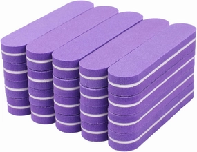 Emery Boards Nail Care kit with Nail File Buffer, 20pcs/lot Mini Nail Buffer File 100/180 Purple Sponge Sandpaper(Lime)