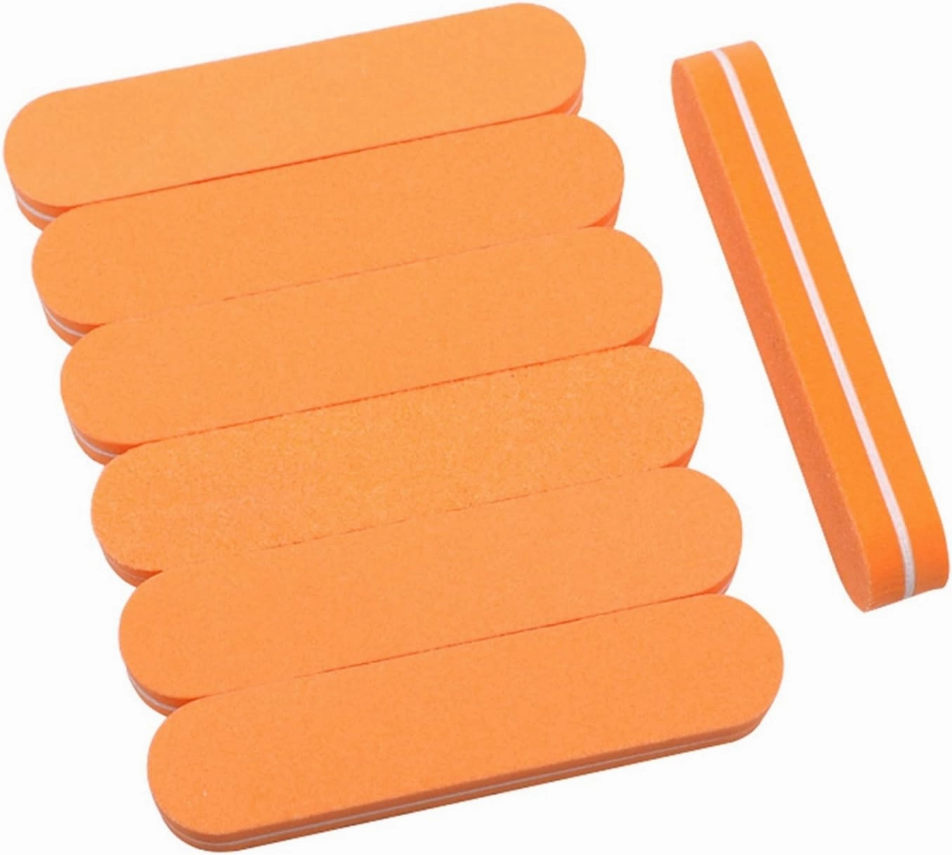 Emery Boards Nail Care kit with Nail File Buffer, 20pcs/lot Mini Nail File Sponge Buffer Block Orange Sponge 100/180
