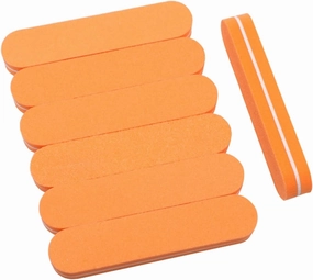 Emery Boards Nail Care kit with Nail File Buffer, 20pcs/lot Mini Nail File Sponge Buffer Block Orange Sponge 100/180
