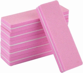 Emery Boards Nail Care kit with Nail File Buffer, 20pcs/lot Pink Nail File Sanding Polish Blocks Sponge Double Side Nail Polishing Trimming