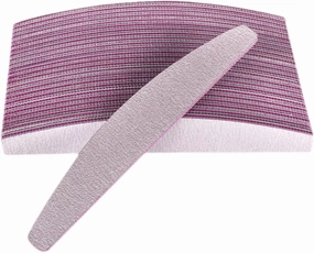 Emery Boards Nail Care kit with Nail File Buffer, 50Pcs/Lot 100/180 Grit Nail Sanding File Buffing Polish Block Half Moon Nail Polishing(Lime)