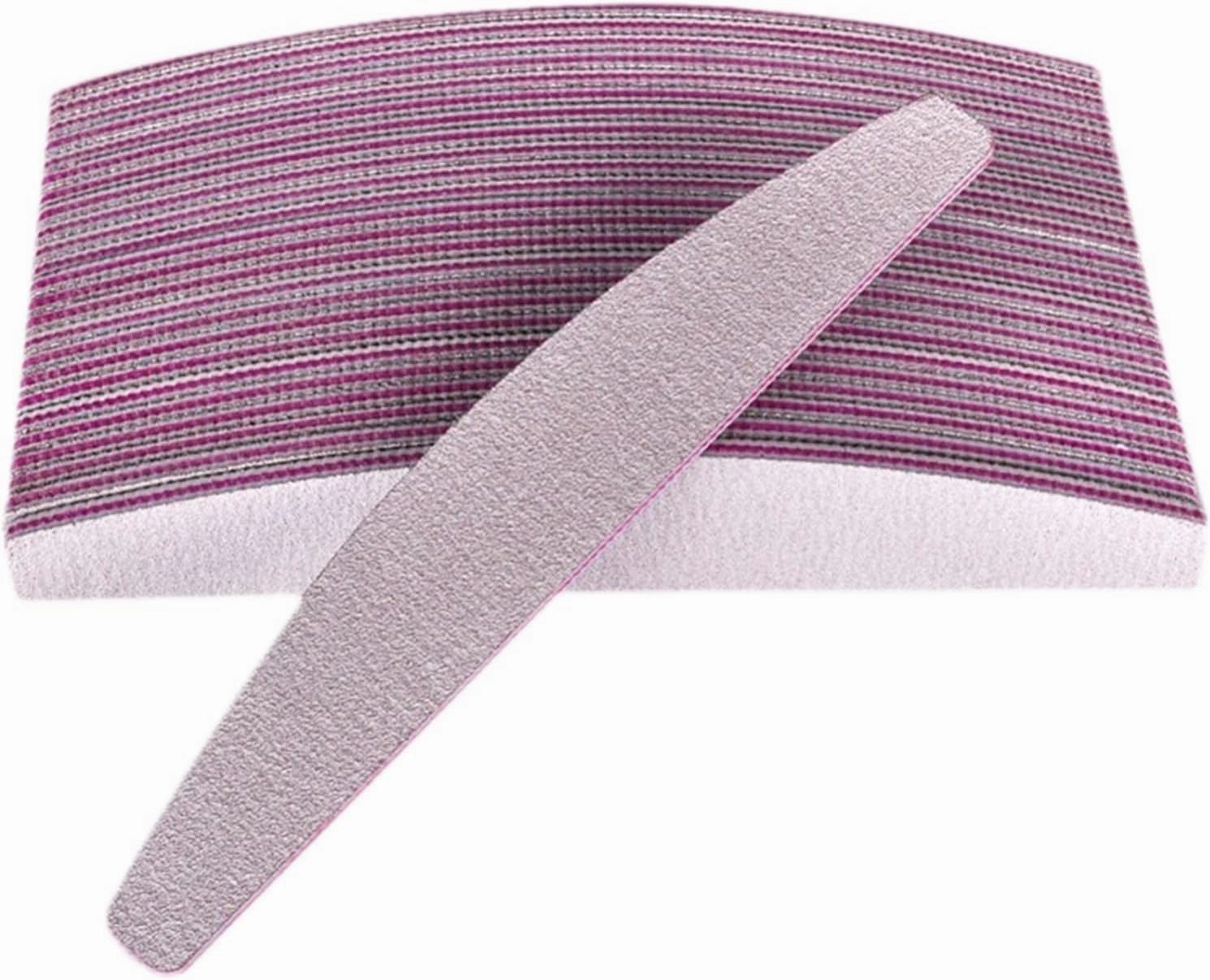 Emery Boards Nail Care kit with Nail File Buffer, 50Pcs/Lot 100/180 Grit Nail Sanding File Buffing Polish Block Half Moon Nail Polishing(Lime)
