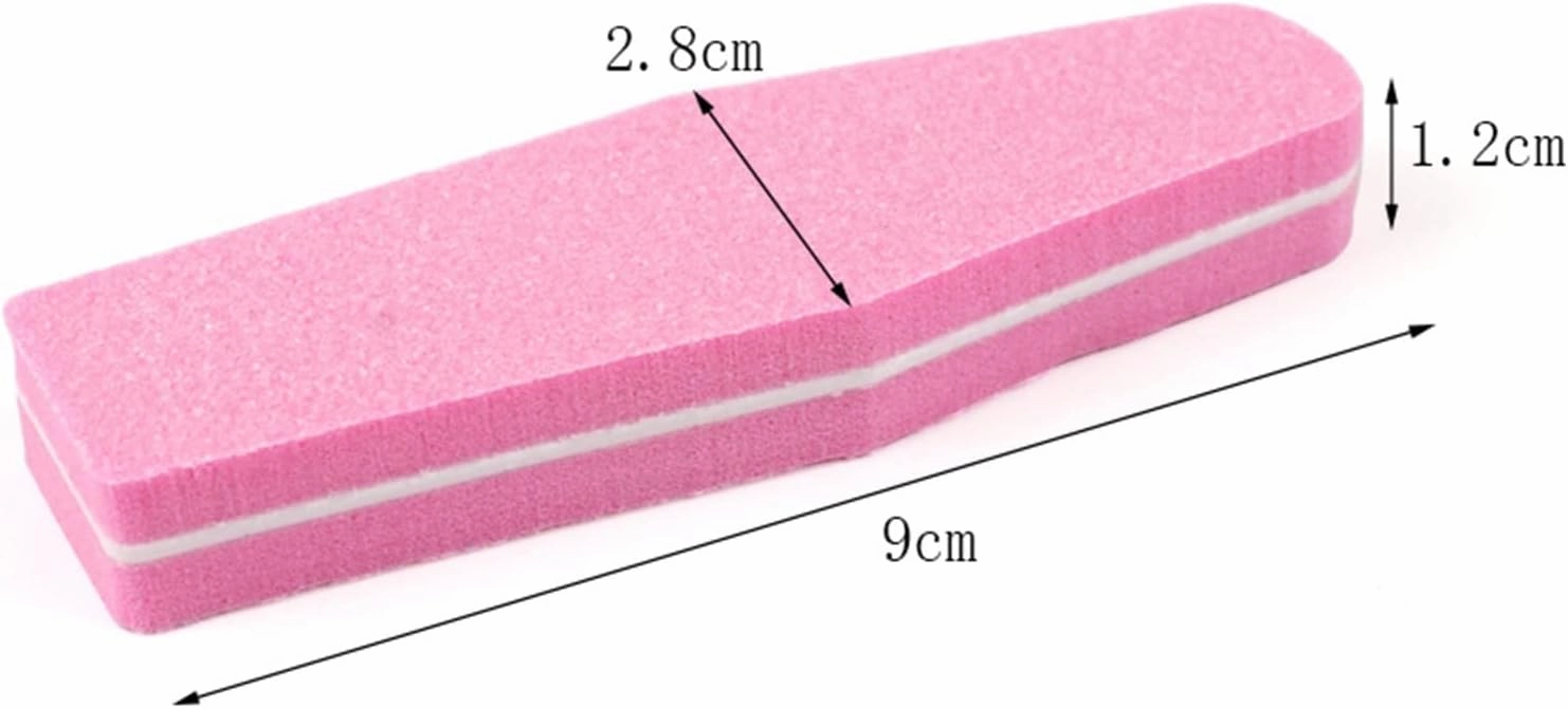 Emery Boards Nail Care kit with Nail File Buffer, 50Pcs Mini Sponge Nail Art File Diamond Double Sided Buffer Block 100/180(Grey)
