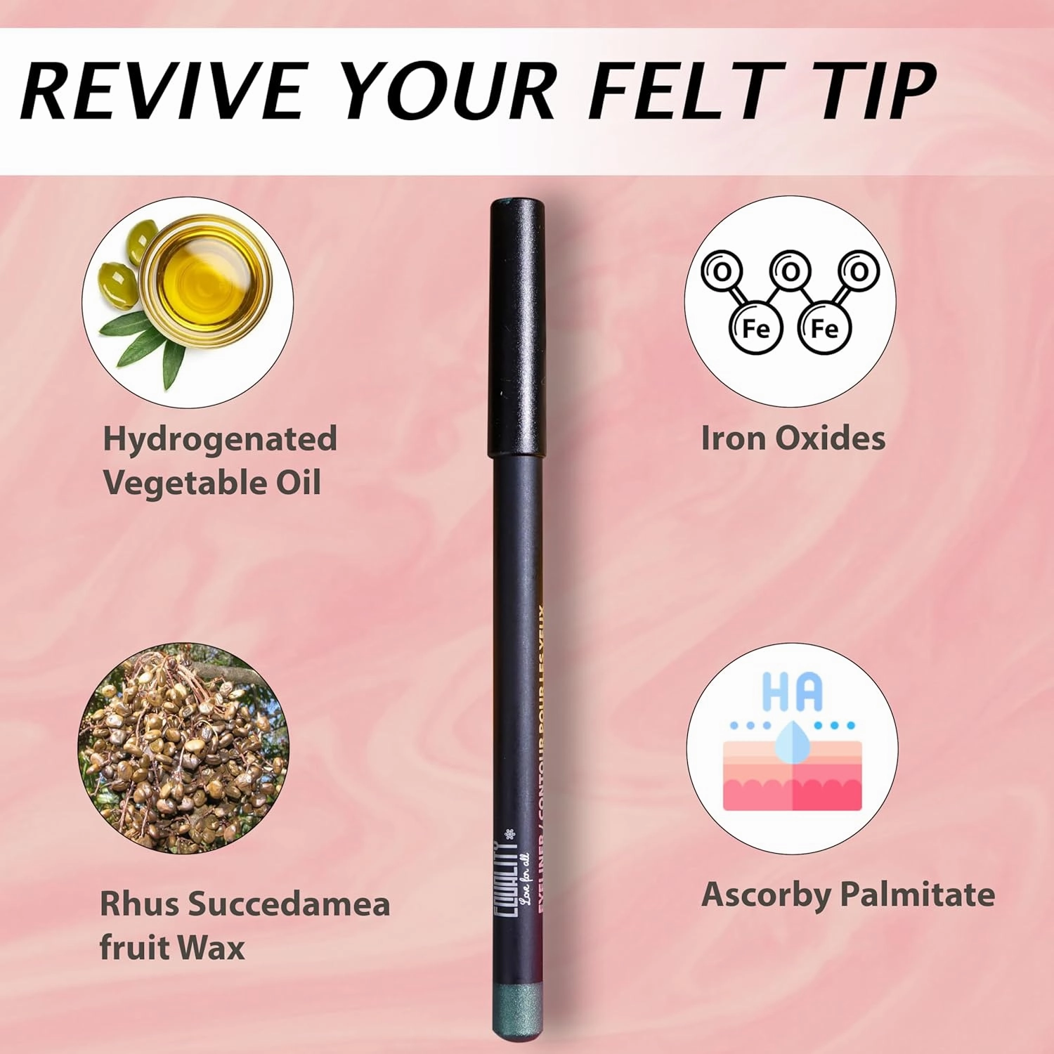 EQUALITY Color Eye Pencil - Eyeliner Pencil, Rich Hyper-Pigmented Color, 12 hour wear, Water resistant, Shine control, Cruelty-free - Emerald