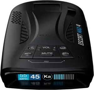 Escort MAX 4 Radar Detector – 2X The Filtering Accuracy, AutoLearn Intelligence, Advanced Detection Range, Built-in GPS and Bluetooth Connectivity, Apple CarPlay and Android Auto Compatible