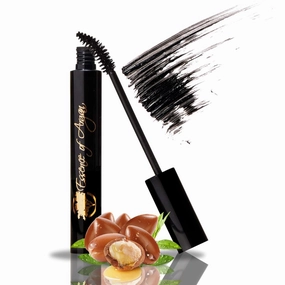 Essence of Argan Lash Conditioner Mascara with 100% Pure Organic ECOCert Argan Oil - Waterproof Black Mascara with Beeswax and Candelilla for More Volume & Longer Stronger Lashes (0.25 oz)
