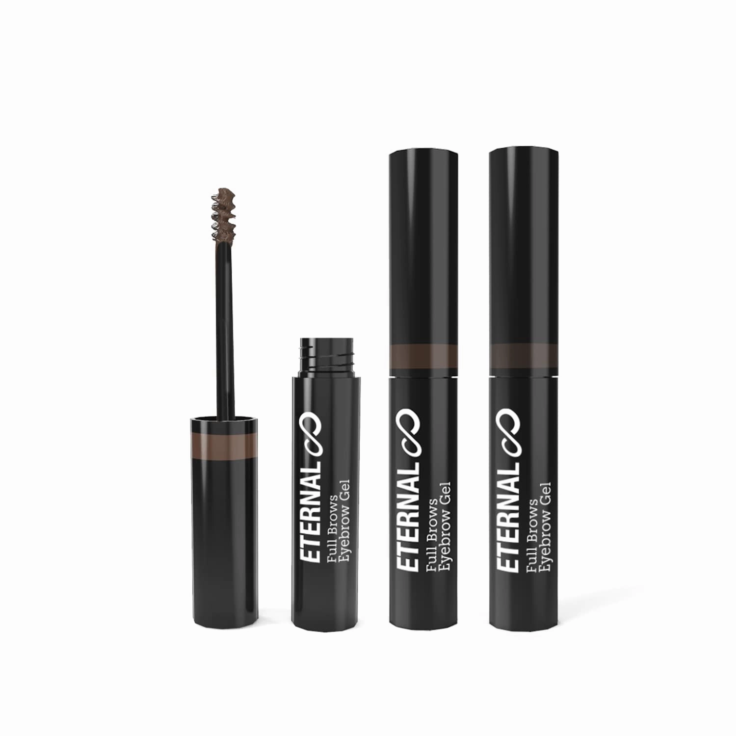 Eternal Full Brows Tinted Eyebrow Setting Gel Pack of 3 – Waterproof Brow Fix and Styling Makeup, 0.11 Oz each