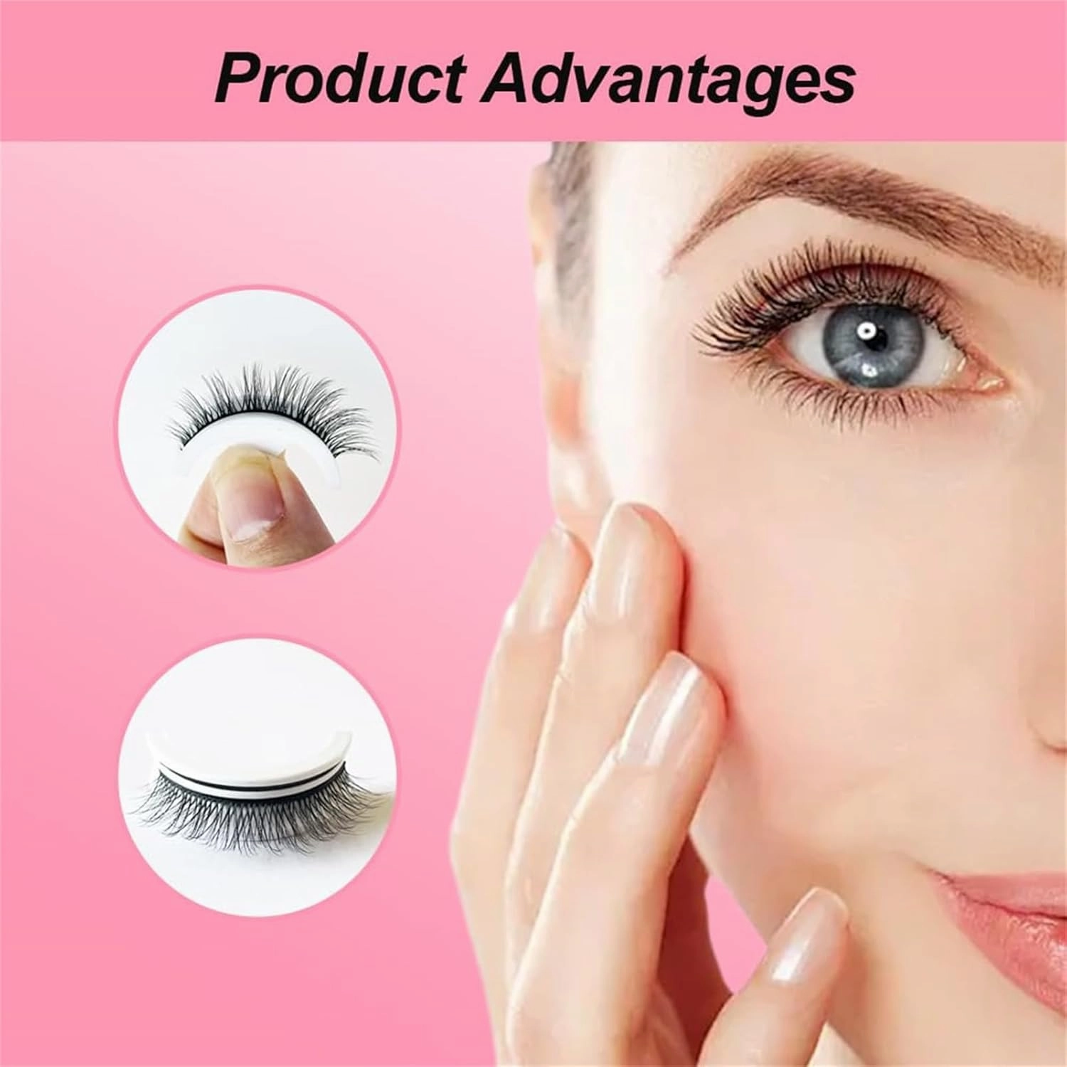 Eternaljoymart False Eyelashes, Eternaljoymart Self Adhesive Eyelashes Natural, Reusable Eye Lashes Self Adhesive No Glue Waterproof, Easy to Use and Remove (A1-A15-A65)