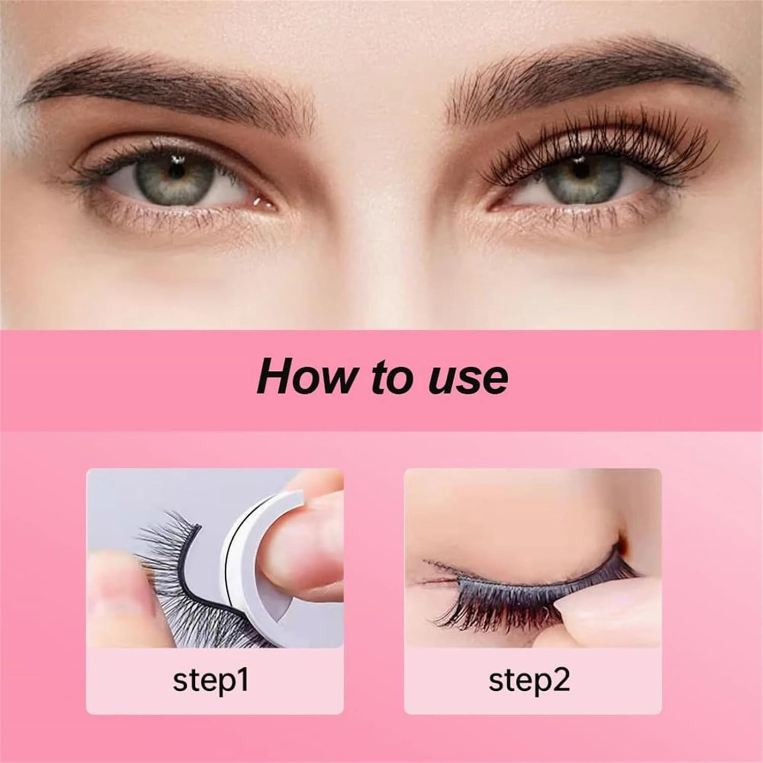 Eternaljoymart False Eyelashes, Eternaljoymart Self Adhesive Eyelashes Natural, Reusable Eye Lashes Self Adhesive No Glue Waterproof, Easy to Use and Remove (A1-A15-A65)