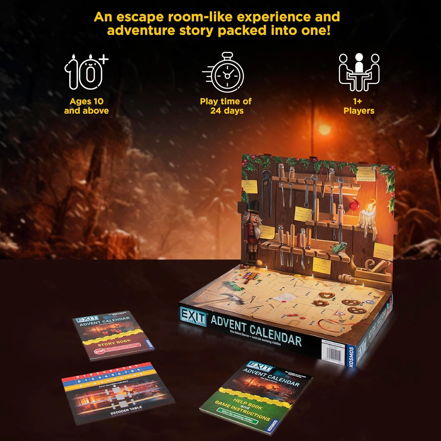 EXIT: The Game - Advent Calendar - The Silent Storm Family Game Cooperative Game Puzzle a Day Escape Room