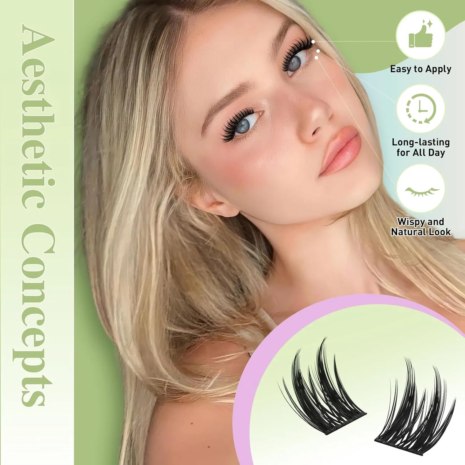 Extension Kit 144Pcs Angel Lash Clusters Kit Thick Eyelash Extension Kit with Glue and Seal,Tweezers,Remover for DIY lash extension kit at Home（Kit-Angel A03-D-8-18MIX）