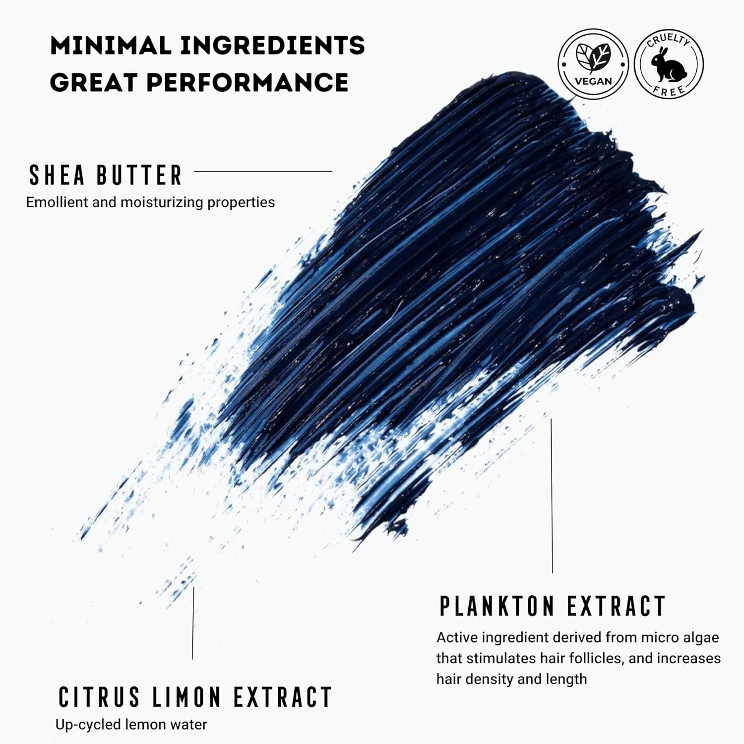 Extremely Bossy By Nature Bossy Cosmetics Mascara for Grande Volume & High Length, Provides Instant Lash Lift, Unique Wand for Eye Makeup Control & Volume, Vegan, Cruelty Free (SAPPHIRE-BLUE)