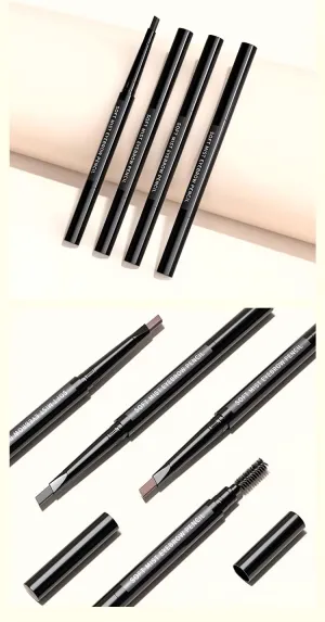 Eye Brow Pencil Retractable with Brush. (Dark Brown)