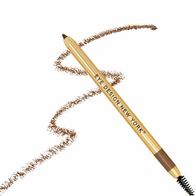 Eye Design Makeup Eyebrow Pencil - Premium Eyebrow Definer Pencil - Eyebrow Spoolie Brush for Flawless Brows - Fills Sparse Areas & Gaps - Eye Pencil for Blondes & Brunettes (Medium Brown)