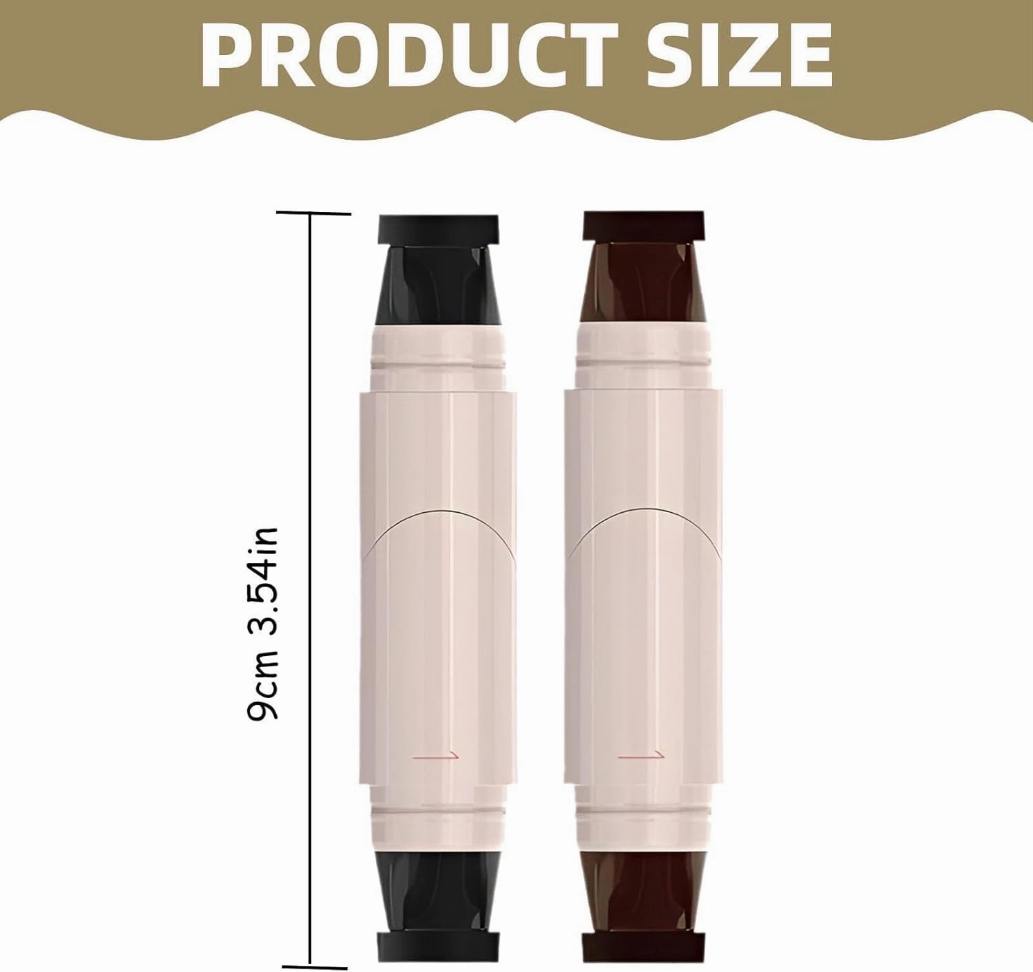 Eye Liner Stamp,Precision Stamp Eyeliner,Double Head Liquid Stamp Eyeliner Pens,Simple Cat's Eye Template Makeup Tool,Long Lasting Waterpoof Smudgeproof Eye Liner For All Eye Shapes (black brown)
