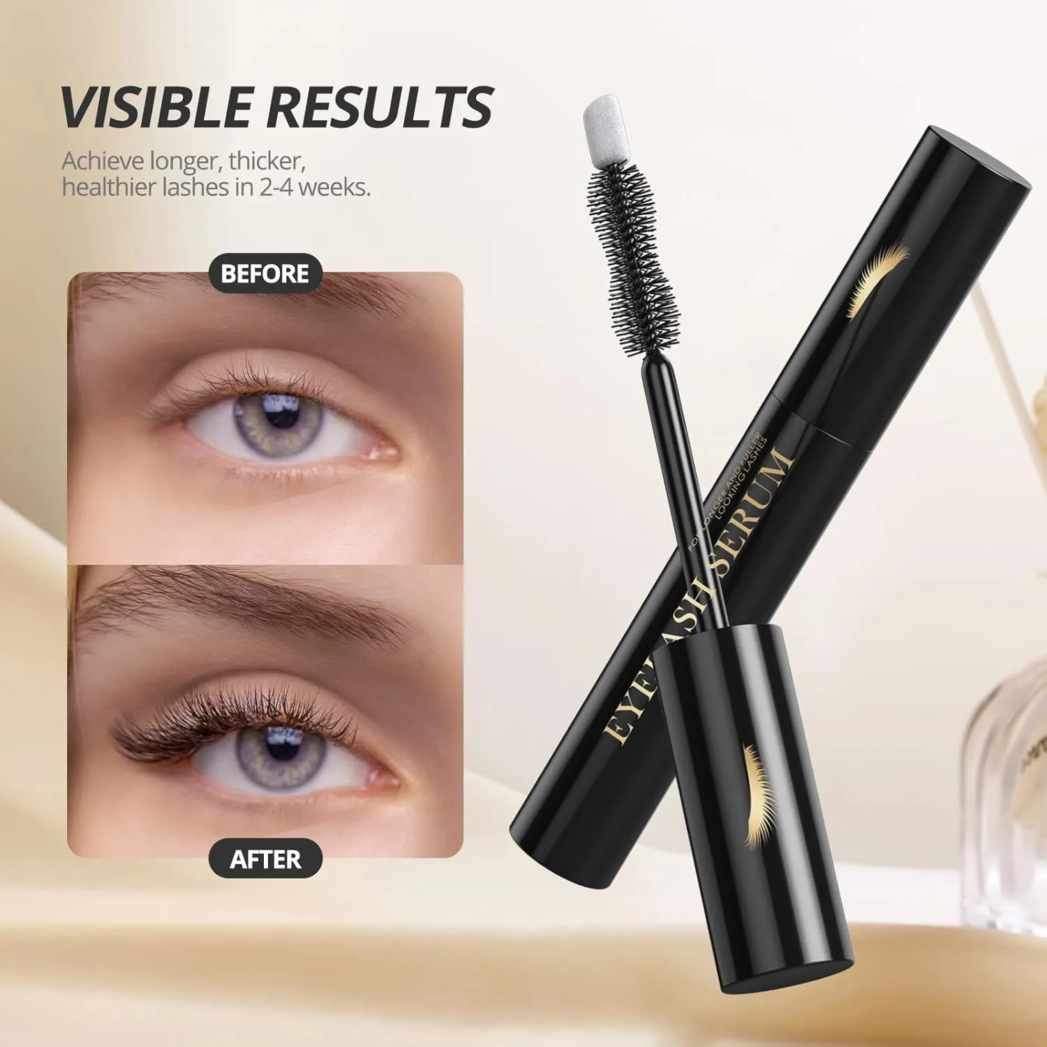 Eyebrow Growth Serum - Natural Eyebrow Serum to Grow Brows with Boost Longer Fuller, Vegan & Cruelty-Free 5mL