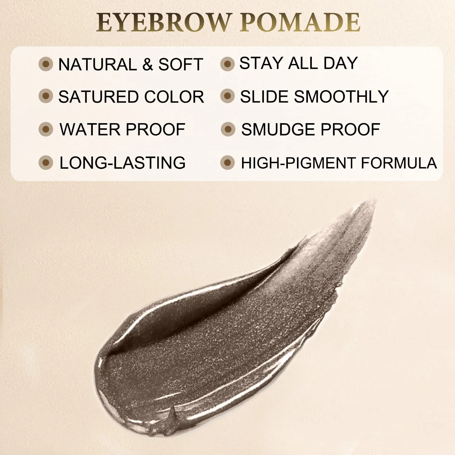Eyebrow Pen Makeup Kit, with 4 Tip Waterproof Microblading Eyebrow Pencil, Eyeliner, Eyebrow Pomade and Dual-ended Eyebrow Brush, Brow Pencil Eyebrow Kit for Natural Looking - Black Brown