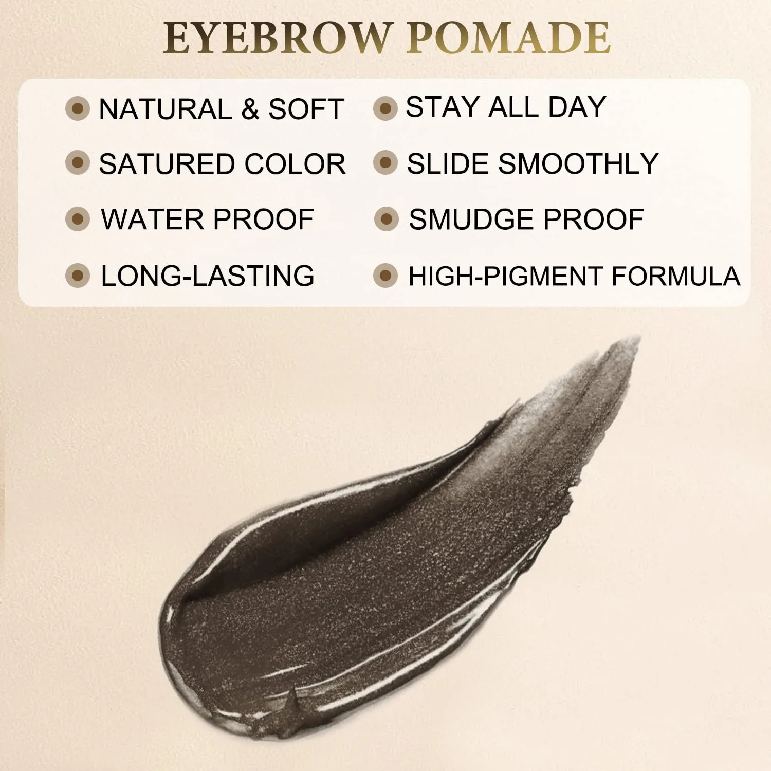 Eyebrow Pen Makeup Kit, with 4 Tip Waterproof Microblading Eyebrow Pencil, Eyeliner, Eyebrow Pomade and Dual-ended Eyebrow Brush, Brow Pencil Eyebrow Kit for Natural Looking - Medium Brown