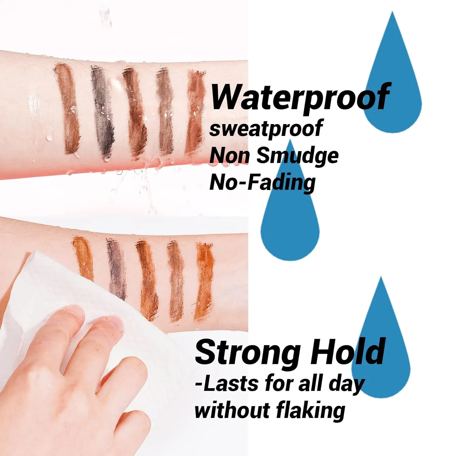 Eyebrow Tinted Mascara,Waterproof Eyebrow Dye Cream,Brow Lifting Filling and Shaping,Creates volumizing Brows,Non Clump,All-day Wear (Black)