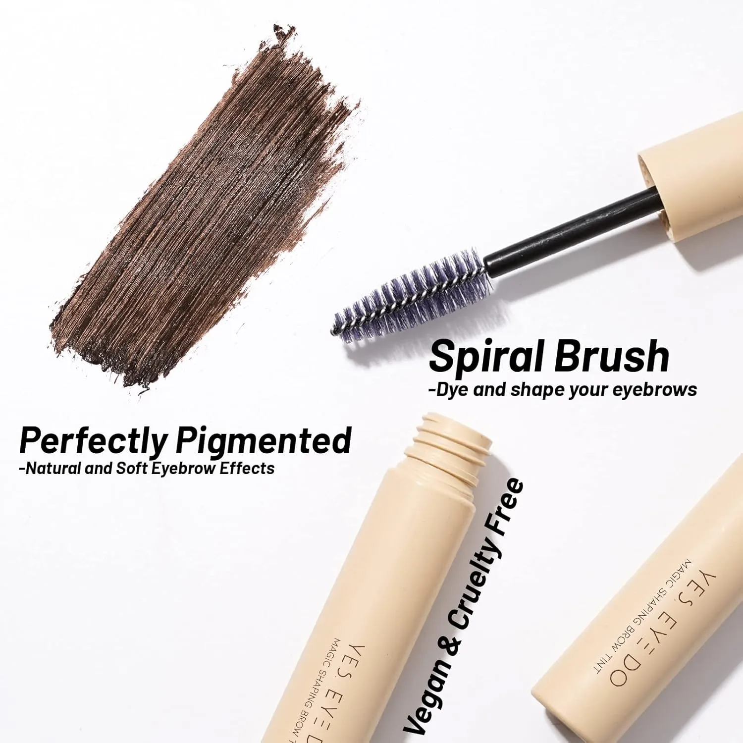 Eyebrow Tinted Mascara,Waterproof Eyebrow Dye Cream,Brow Lifting Filling and Shaping,Creates volumizing Brows,Non Clump,All-day Wear (Chocolate)