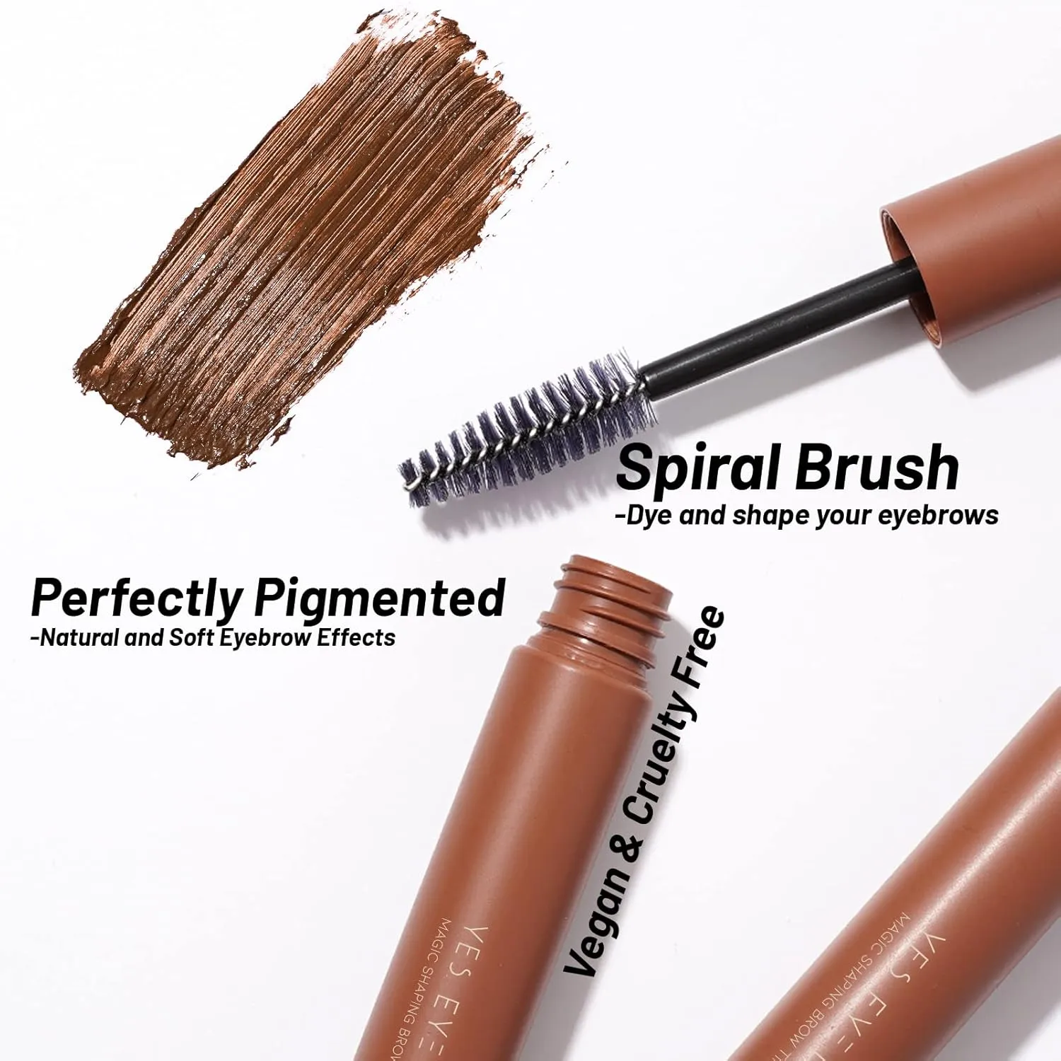 Eyebrow Tinted Mascara,Waterproof Eyebrow Dye Cream,Brow Lifting Filling and Shaping,Creates volumizing Brows,Non Clump,All-day Wear (Taupe)