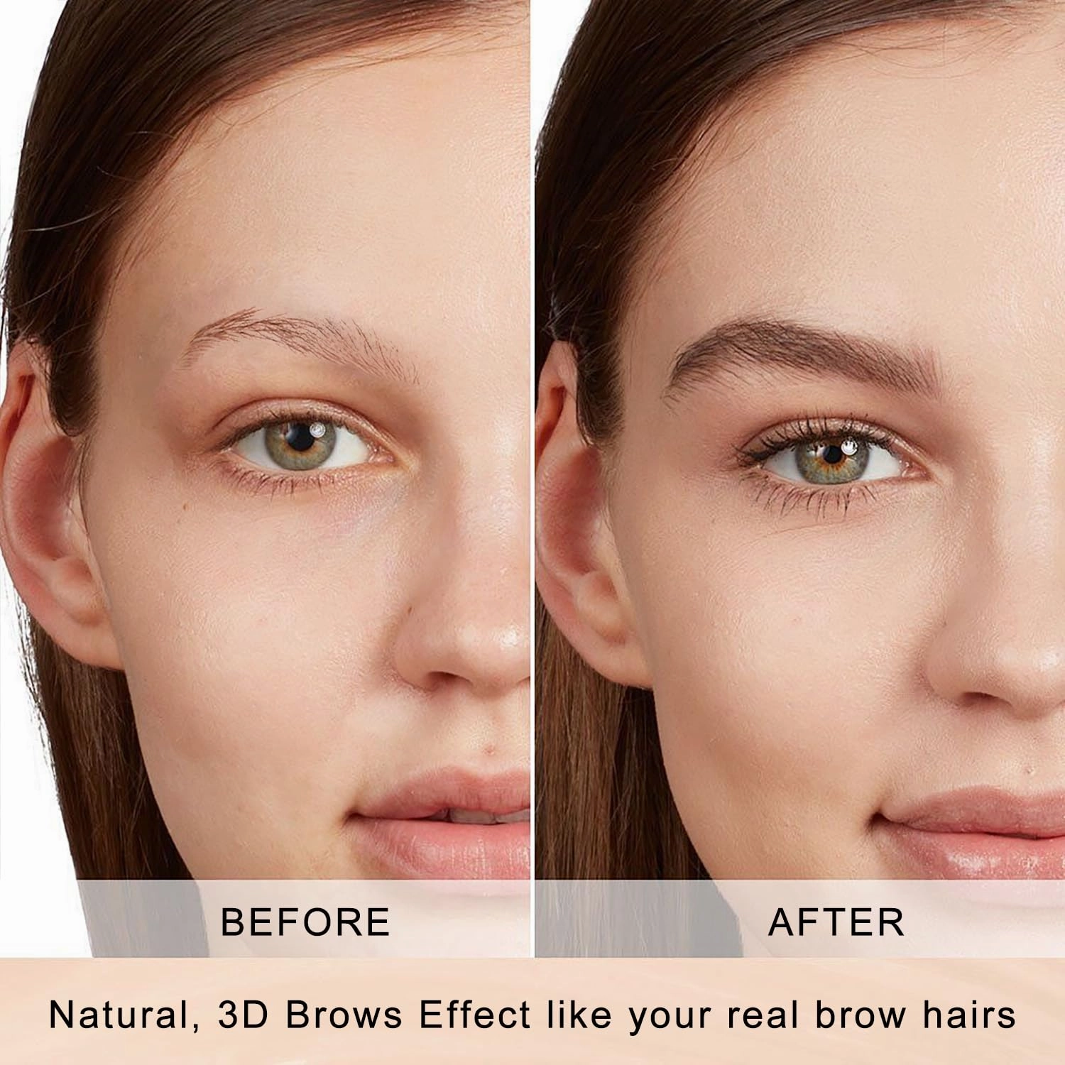 Eyebrow Pen - Eye Brown Makeup, Eyebrow Pencil with a Micro-Fork Tip Applicator Creates Natural Looking Brows Effortlessly and Stays on All Day, Deep Chestnut