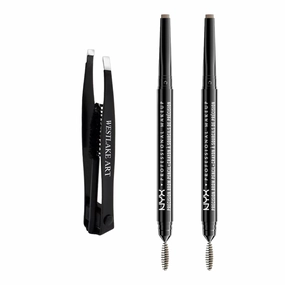 Eyebrow Pencil Espresso, Espresso,Fine Tip & Spoolie Brush for Native-Looking Brows, Dual-Ended,eyebrow matte Rich Pigment,eyebrow gel,Fruitarian, Bundle with Eyebrow Tweezers, Pack of 2