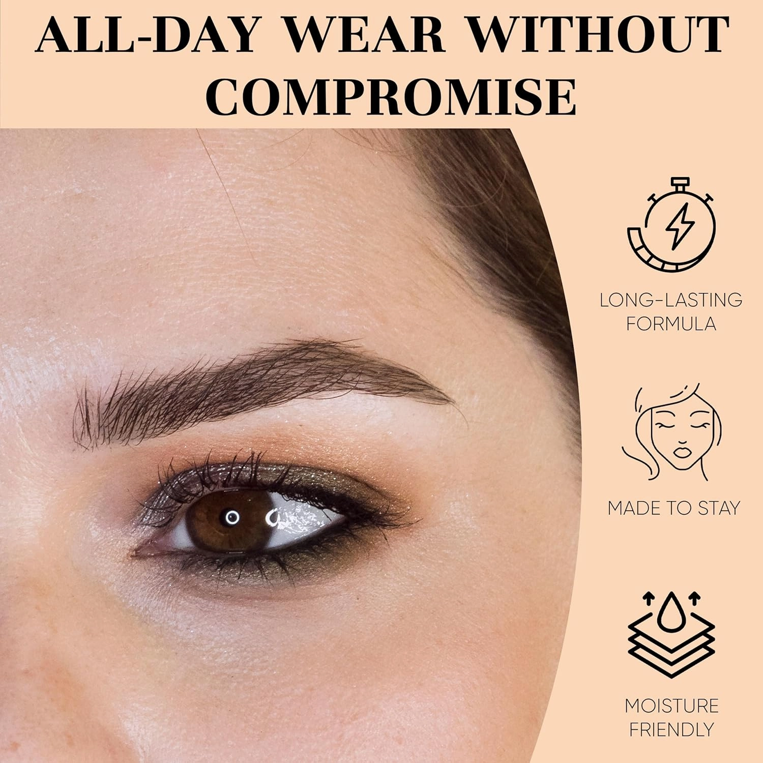 Eyebrow Pencil Make Up for Women - Long-lasting and Waterproof Eyebrow Pencil by Lauren Cruz - Dual-Ended Eyebrow Pen with Micro-tip and Spoolie -Fuller Look Brow Pencil - Obsidian