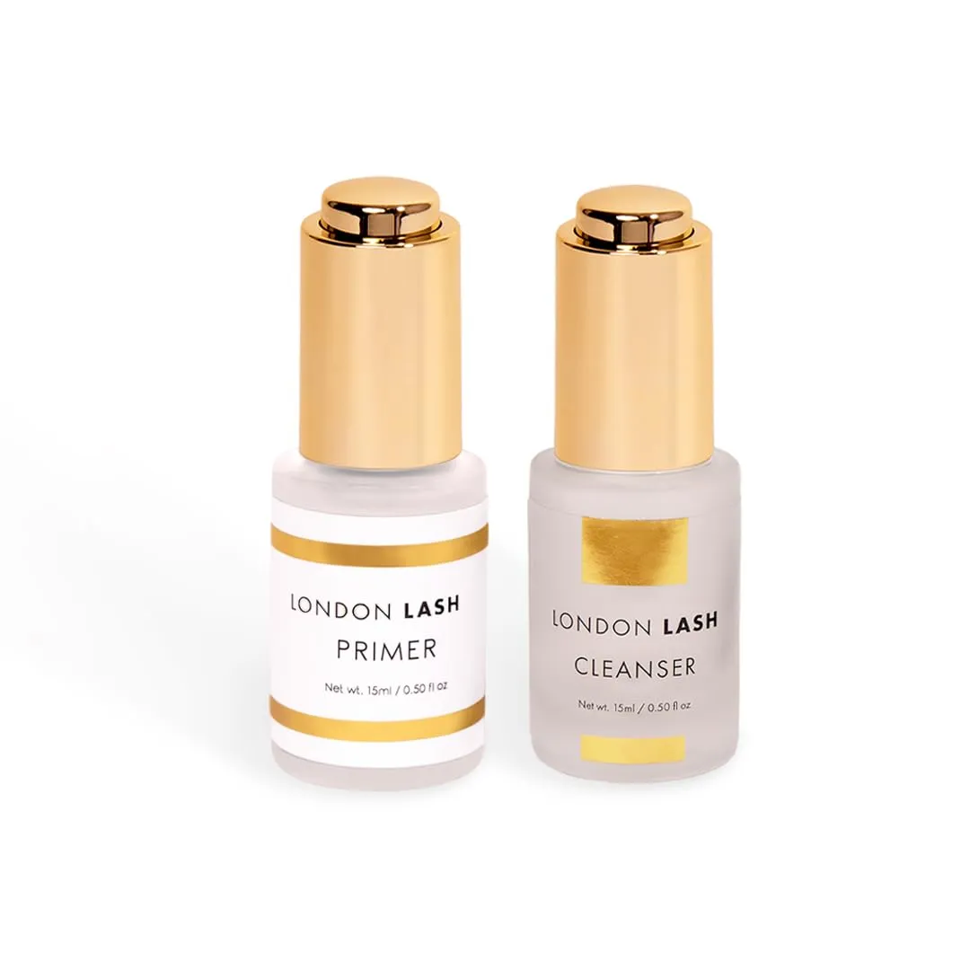 Eyelash Extensions Super Prep DUO - Unscented Cleanser & Primer Set - 2 Products, Save 20%, Matte Finish