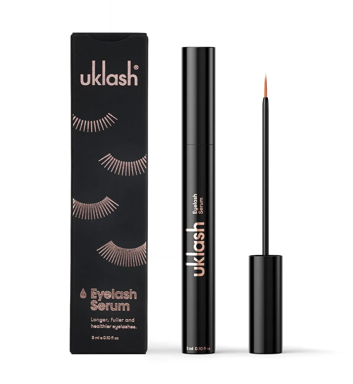 Eyelash Growth Serum For Longer & Fuller Lashes - 3ml. Clinically Proven Formula for Naturally Longer Lashes and Extensions. Vegan & Cruelty-Free