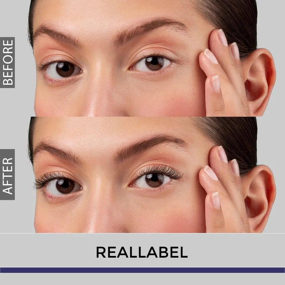 Eyelash Growth Serum - with Instant Lash Volume Effect. Eyebrow Growth Treatment. Dermatologist Approved Lash Enhancing Serum 2-4 Weeks (5ml Large Size) 6 months Use. Organic, Vegan & Cruelty-Free