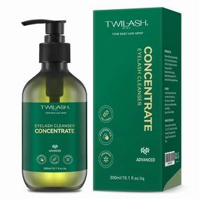 Eyelash Cleanser Concentrate 300ml/ 10.2oz - Professional Unscented Foaming Lash Shampoo for Extensions with Salon & Home Care - Makes 61.5oz Eyelash Shampoo
