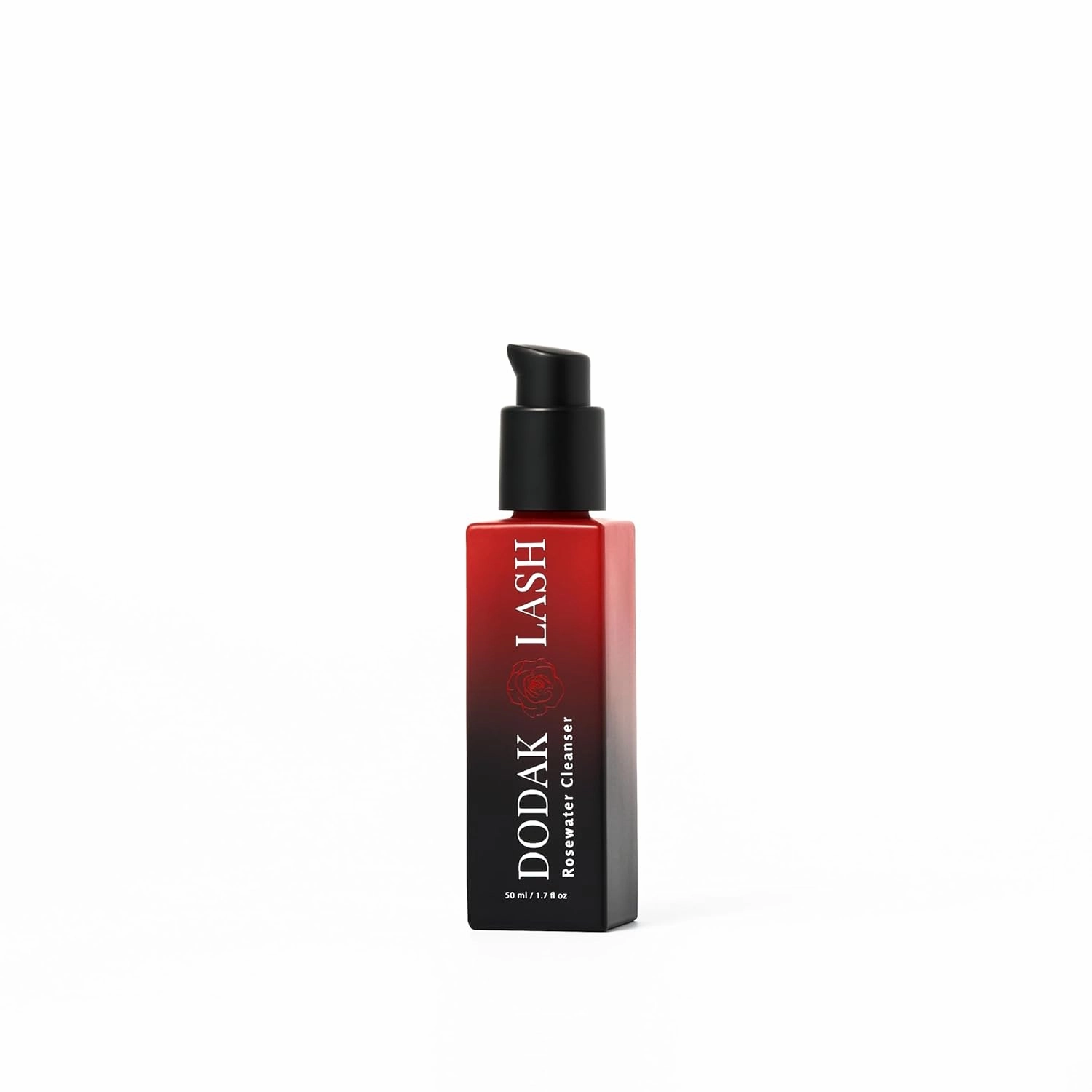Eyelash Extension Shampoo, Eyelash Extension Cleanser, Glass Bottle, Makeup Remover, Sulfate, Paraben and Phthalate Free for Home and Salon Use (50 ml, Rosewater)