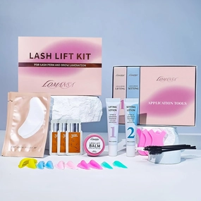 Eyelash Lift Kit Lash Perm Kit Natural Curling Lifting, with Detailed Instruction Lash Lift Complete Set for Women, Beginners, Salon Use (Balm)