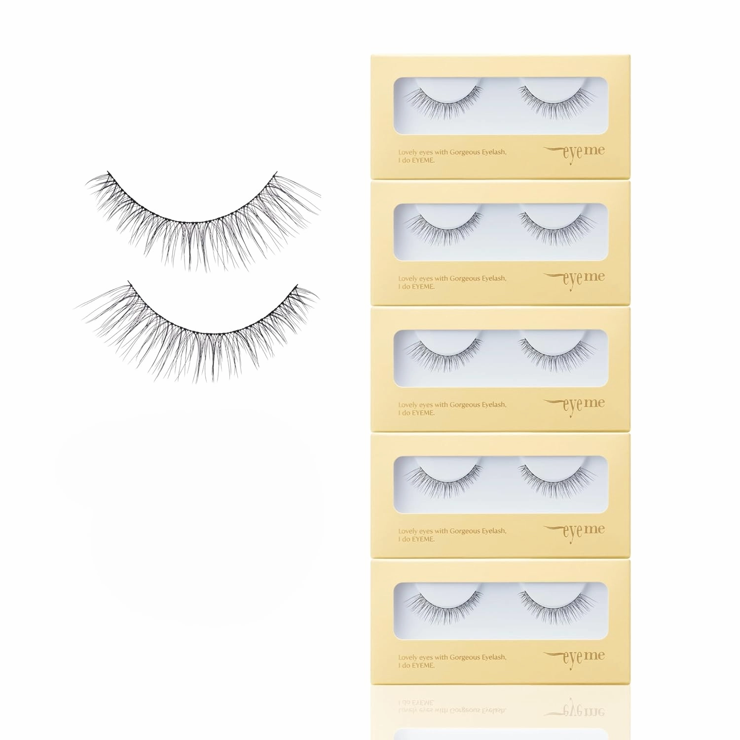 Eyelash NO.31 – 5 Pack Set, Flared & Voluminous False Eyelashes, Wispy Cat Eye Lashes for an Open-Eye Effect, Lightweight & Soft for All-Day Wear, K-Beauty