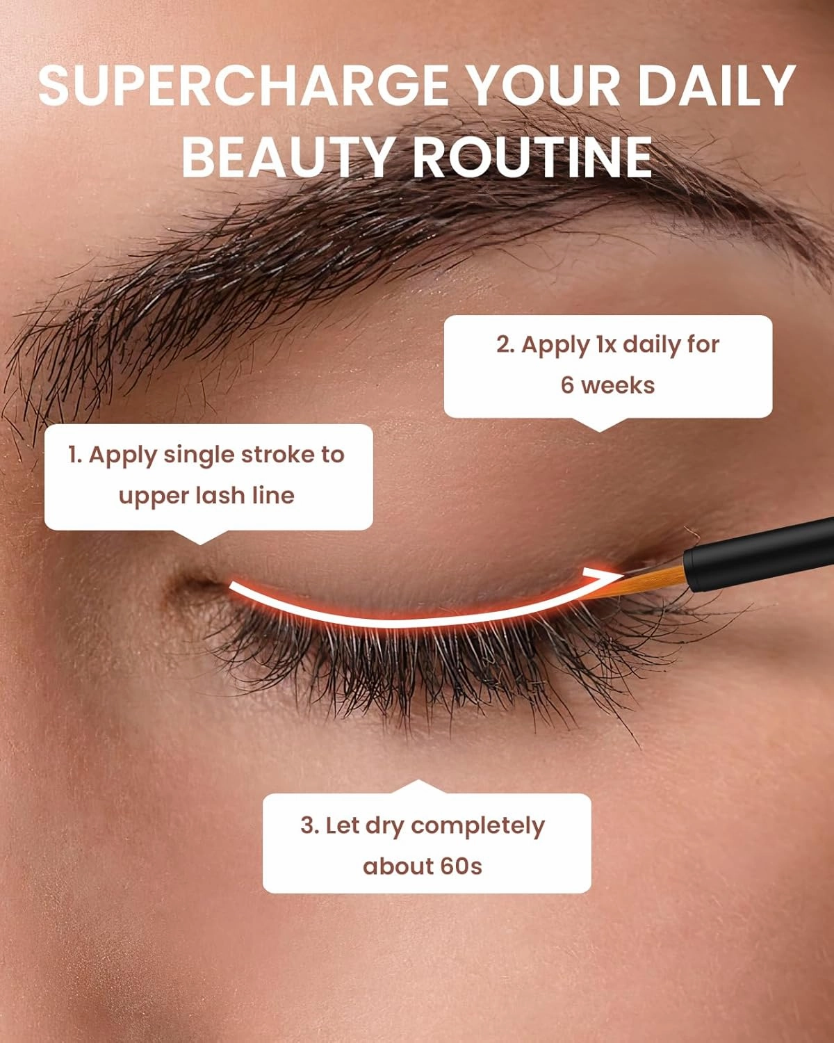 Eyelash Serum- Natural Comestic Eyelash Serum for Longer, Thicker Lashes & Brows, Boost Lash Serum Vegan & Cruelty-Free-Niacinamide, Centella Asiatica Leaf Extract(15 mLPink)