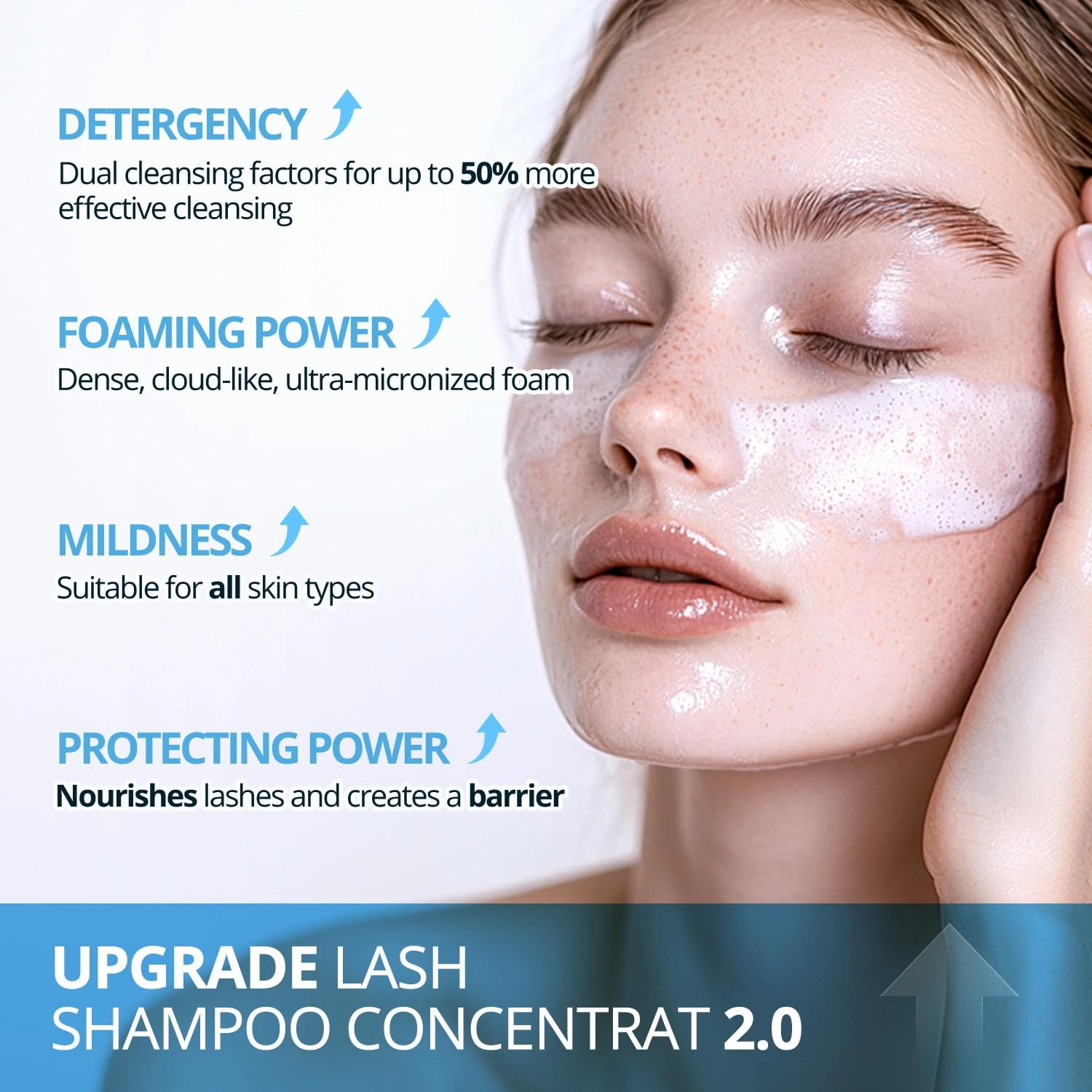 Eyelash Shampoo Concentrate 100ml Lash Cleanser Concentrate Lash Wash Concentrate Upgrade Shampoo for Lashes DIY Eyelash Extensions Shampoo Unscented