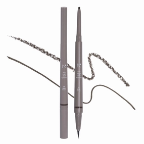 Eyeliner Slim Edge Dual-Tip (02 brown) | Smudge/Water Proof, High Pigmented, Long Lasting Liquid and Pencil Eye Liner